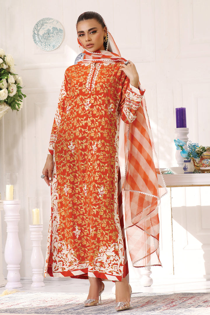 Shirt And Dupatta-Crepe Silk